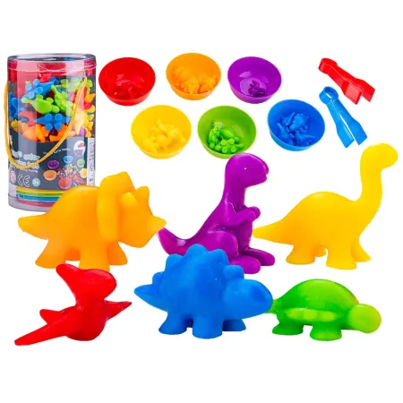 Edukacyjna Gra Dla Dzieci, Nauka Liczenia, Kolorów, Chwytania DINOZAURY Klocki