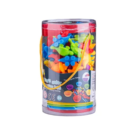 Edukacyjna Gra Dla Dzieci, Nauka Liczenia, Kolorów, Chwytania DINOZAURY Klocki-1648841