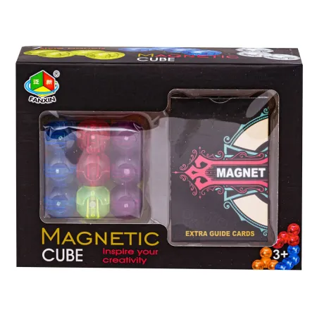 Gra, Układanka Logiczna, Magnetyczna Kostka Do Ułożenia, Klocki + KARTY-1648902