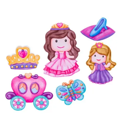 Kreatywny Zestaw Stwórz Magnes, Odlew DIY KSIĘŻNICZKI, KRÓLEWNA, KAROCA, KORONA Zrób To Sam-1648970