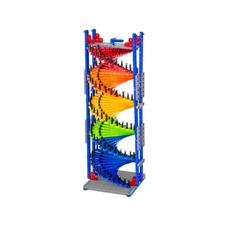 Tęczowy Zjazd Gra Dla Kulek, Tor Kulkowy, Zjeżdżalnia, Klocki, Wieża 550 El.-1648978