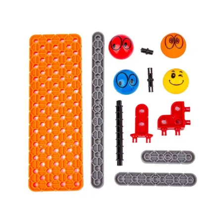 Tęczowa Plansza Gra, Zjazd Dla Kulek, Tor Kulkowy, Zjeżdżalnia, Klocki 477 El.-1648985