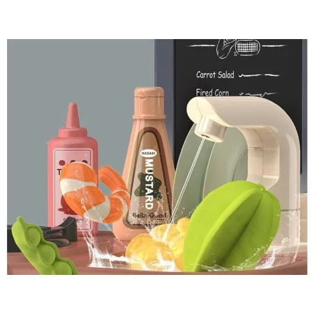 Multifunkcyjna Kuchnia Z Lodówką I Płytą Gazową, Beżowo-Szara Przecena 5-1649097