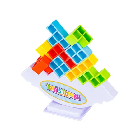 Zręcznościowa Gra Wieża TETRIS, Balansujące Klocki, Kolorowa Wieża Układanka-1649182