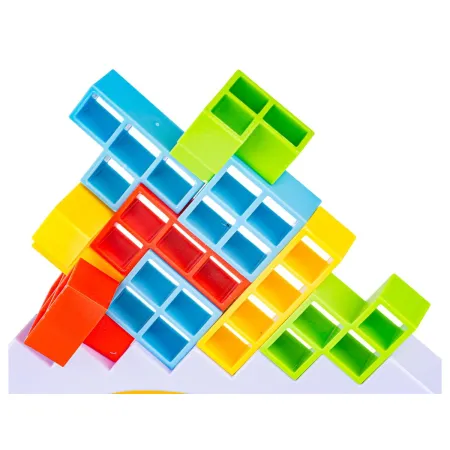 Zręcznościowa Gra Wieża TETRIS, Balansujące Klocki, Kolorowa Wieża Układanka-1649184