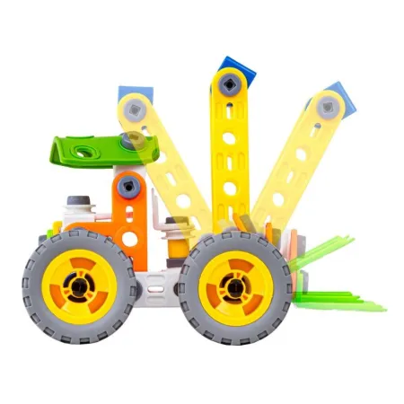 Klocki Elastyczne Konstrukcyjne 84 El., Ładowarka, Wózek Widłowy, Pojazd Budowlany Do Rozkręcania I Skręcania-16492