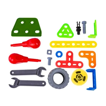 Klocki Elastyczne Konstrukcyjne 84 El., Ładowarka, Wózek Widłowy, Pojazd Budowlany Do Rozkręcania I Skręcania-16492