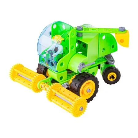 Klocki Konstrukcyjne ZESTAW ROLNIKA, FARMERA 153 El. Pojazdy Rolnicze, Kombajn, Stodoła, Traktor Do Rozkręcania I Skr?