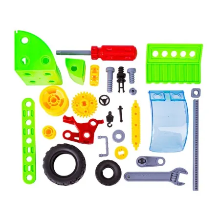 Klocki Konstrukcyjne ZESTAW ROLNIKA, FARMERA 153 El. Pojazdy Rolnicze, Kombajn, Stodoła, Traktor Do Rozkręcania I Skr?