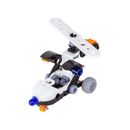 Klocki Konstrukcyjne 161 El. POLICJA, ZESTAW POLICYJNY, Motocykl, Ponton, Samochód Do Rozkręcania I Skręcania 8w1-164