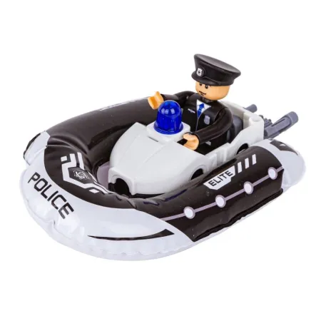 Klocki Konstrukcyjne 161 El. POLICJA, ZESTAW POLICYJNY, Motocykl, Ponton, Samochód Do Rozkręcania I Skręcania 8w1-164