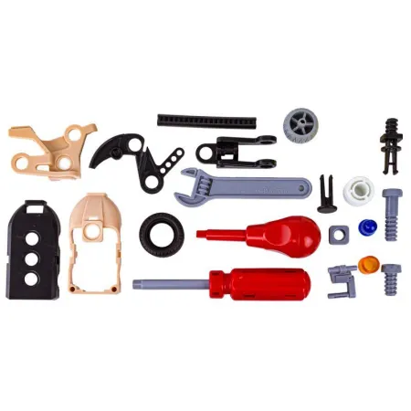 Klocki Konstrukcyjne 161 El. POLICJA, ZESTAW POLICYJNY, Motocykl, Ponton, Samochód Do Rozkręcania I Skręcania 8w1-164