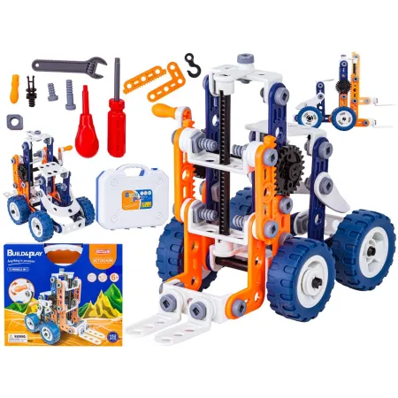 Klocki Konstrukcyjne 152 El. Pojazdy Budowlane, Wiatrak, Auto, Samolot, Dźwig Do Rozkręcania I Skręcania 12w1