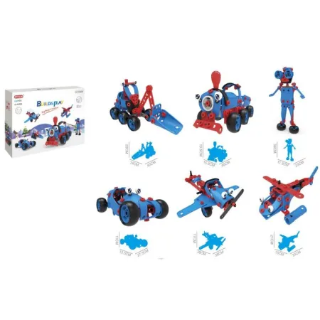 Klocki Elastyczne, Konstrukcyjne 142 El. Ciuchcia, Samolot, Helikopter, Auto Do Rozkręcania I Skręcania 6w1-1649361