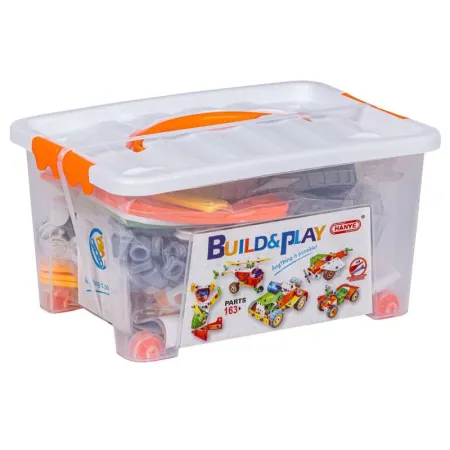 Klocki Elastyczne, Konstrukcyjne 163 El. Samochód, Quad, Helikopter, Samolot, Robot Do Rozkręcania I Skręcania 5w1-16