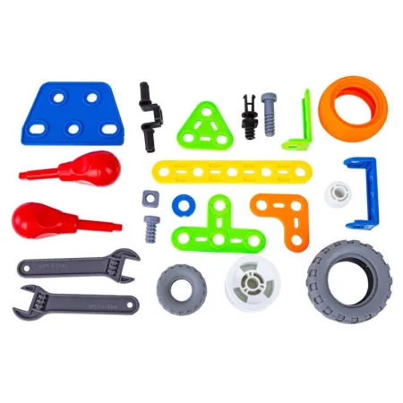 Klocki Konstrukcyjne, Elastyczne 167 El. Pojazdy Budowlane, Auto, Wyścigówka, Samolot, Robot Do Rozkręcania I Skręca