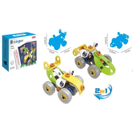 Klocki Elastyczne, Konstrukcyjne 48 El. Samochód, Auto, Wyścigówka Do Rozkręcania I Skręcania 2w1-1649409