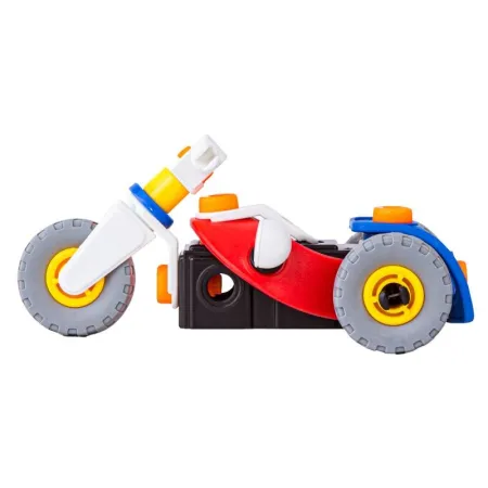 Klocki Elastyczne, Konstrukcyjne 40 El. Motocykl, Trójkołowy Pojazd Do Rozkręcania I Skręcania 2w1-1649417