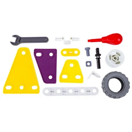 Klocki Elastyczne, Konstrukcyjne 100 El. Auto, Wyścigówka, Quad, Helikopter, Samolot Do Rozkręcania I Skręcania 4w1-