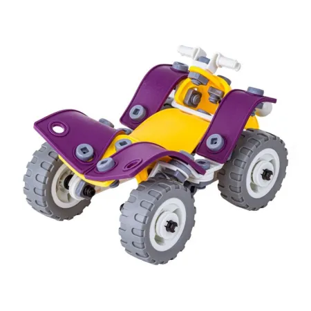 Klocki Elastyczne, Konstrukcyjne 100 El. Auto, Wyścigówka, Quad, Helikopter, Samolot Do Rozkręcania I Skręcania 4w1-