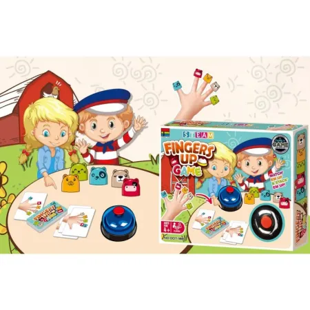 Gra Na Refleks Łapki, Paluszki W Górę, FINGERS UP GAME, Kolorowe Naparstki, Karty, Dzwonek, Kto Pierwszy-1649453