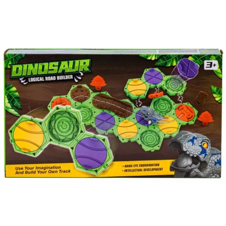 Gra Logiczna, Zbuduj Tor Dla Dinozaura, Trasa, Przeprawa Dla Dinozaura, Klocki, Tor Przeszkód-1649515