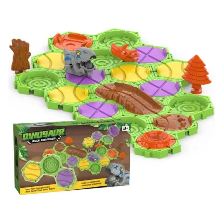 Gra Logiczna, Zbuduj Tor Dla Dinozaura, Trasa, Przeprawa Dla Dinozaura, Klocki, Tor Przeszkód-1649519