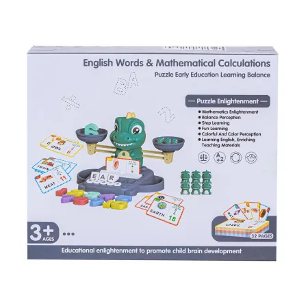 Gra Nauka Liczenia Oraz Angielskiego - Równoważnia Waga Szalkowa DINOZAUR - Dinosaur Balance-1649528