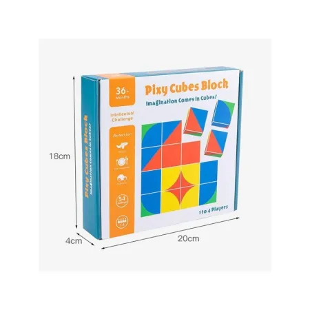 DREWNIANE KLOCKI, Karty, Edukacyjna Układanka Dla Dzieci, Kolorowe-1649553