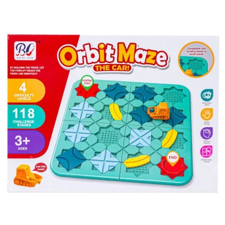 Gra Logiczna, Zbuduj Tor Dla Koparki, Trasa, Przeprawa, Łamigłówka Z Klockami-1649619