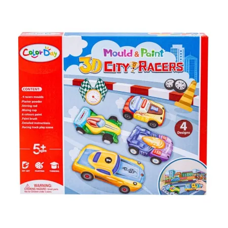 Kreatywny Zestaw Stwórz Odlew DIY MIEJSKIE WYŚCIGÓWKI, AUTA 3D, CITY RACERS 4 Sztuki Zrób To Sam-1649748