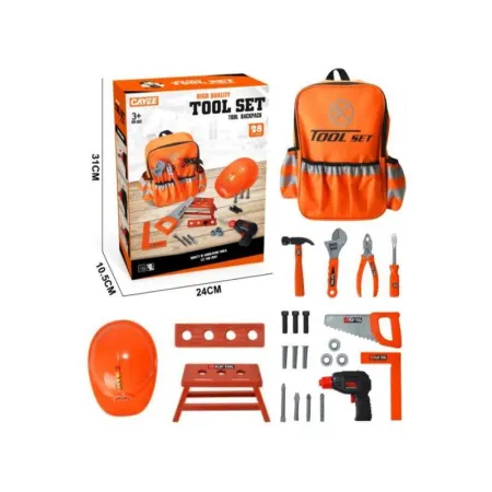 Zestaw Narzędzi Z Plecakiem, Wiertarka Wkrętarka, Narzędzia, Kask, Akcesoria-1649759