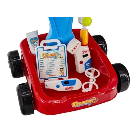 Wózek Lekarski Z Akcesoriami, Zestaw Doktora Czerwony Przecena 2-1649782