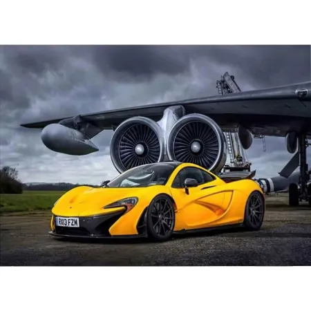 Haft Diamentowy, Obraz, Mozaika Diamentowa Diamond Painting, ŻÓŁTY MCLAREN 40x30cm