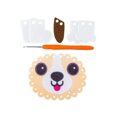 Kreatywny Zestaw Wyszywanka, Maskotka, Pluszak Do Szycia, Poduszka Do Ozdobienia DIY PIESEK-1649897