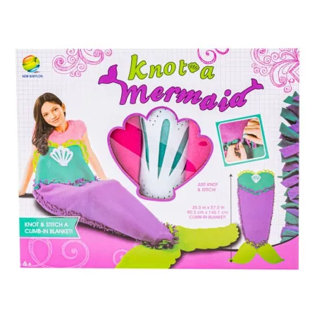 Zestaw Kreatywny, Wyszywanka, Pluszowy KOCYK, ŚPIWÓR Do Szycia DIY SYRENKA-1649957