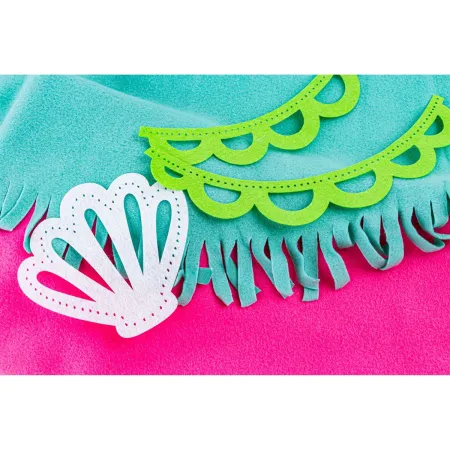 Zestaw Kreatywny, Wyszywanka, Pluszowy KOCYK, ŚPIWÓR Do Szycia DIY SYRENKA-1649959