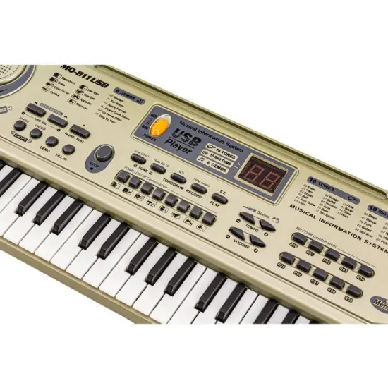Keyboard MQ-811 Organki, 61 Klawiszy, Zasilacz, Mikrofon, USB-1640198