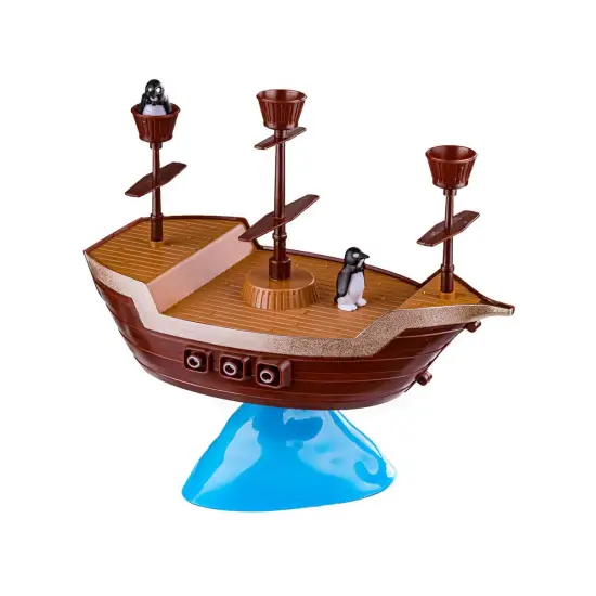 Gra Zręcznościowa Balansujący Okręt Piracki Statek Balansujące Pingwiny na Statku-1642855