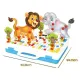 Kreatywna Mozaika ZOO W Walizce 198 el. Układanka 3D, Klocki, Wkrętarka Zestaw Konstrukcyjny-1643282