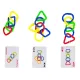 Logiczna Gra Połącz Obręcze Kształty, Puzzle Ring Game Karty-1644078
