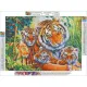 Haft Diamentowy, Obraz, Mozaika Diamentowa Diamond Painting, TYGRYSICA Z MŁODYMI 40x30cm-1645855