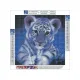 Haft Diamentowy, Obraz, Mozaika Diamentowa Diamond Painting, ŚNIEŻNY TYGRYSEK 30x30cm-1648171