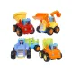 Zestaw 4 Pojazdów Z Napędem, Pojazdy Budowlane, Traktor, Koparka, Wywrotka, Betoniarka-1648477