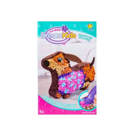 Kreatywny Zestaw Wyszywanka, Maskotka, Pluszak Do Szycia, Poduszka Do Ozdobienia DIY Piesek JAMNIK-1650011