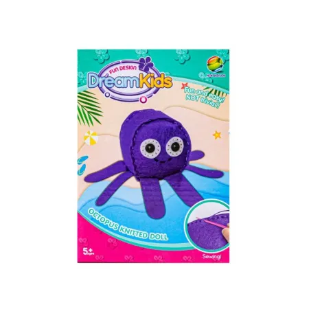 Kreatywny Zestaw Wyszywanka, Maskotka, Pluszak Do Szycia Zwierzęta Morskie OŚMIORNICA-1650044