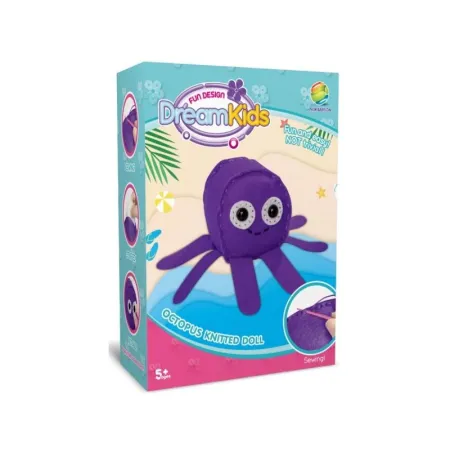 Kreatywny Zestaw Wyszywanka, Maskotka, Pluszak Do Szycia Zwierzęta Morskie OŚMIORNICA-1650045