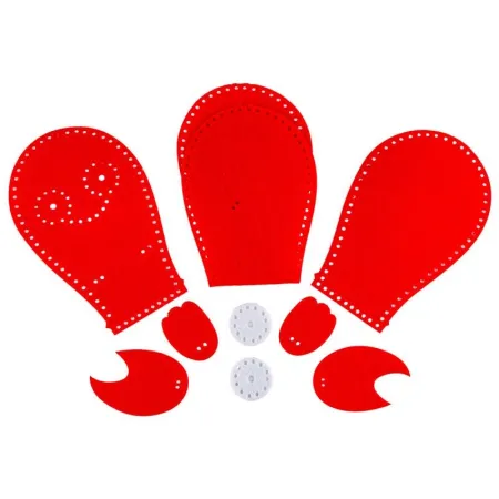 Kreatywny Zestaw Wyszywanka, Maskotka, Pluszak Do Szycia Zwierzęta Morskie KRAB-1650077