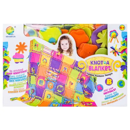 Kreatywny Zestaw, Wyszywanka, Pluszowy KOCYK Do Szycia DIY PATCHWORKOWA NARZUTKA KOC + LITERKI, OZDOBY-1650098