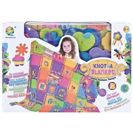 Kreatywny Zestaw, Wyszywanka, Pluszowy KOCYK Do Szycia DIY PATCHWORKOWA NARZUTKA KOC + LITERKI, OZDOBY-1650102